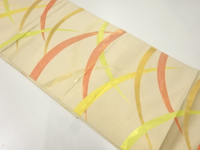 JAPANESE KIMONO / ANTIQUE FUKURO OBI / SILK / WOVEN GRASS